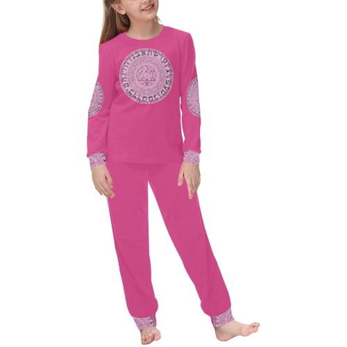 fuxia Kids' All Over Print Pajama Set