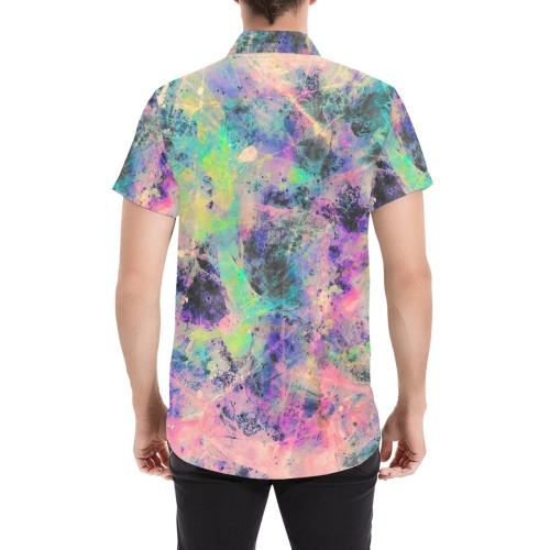 Abstract artistic brushes A Men's All Over Print Short Sleeve Shirt (Model T53)