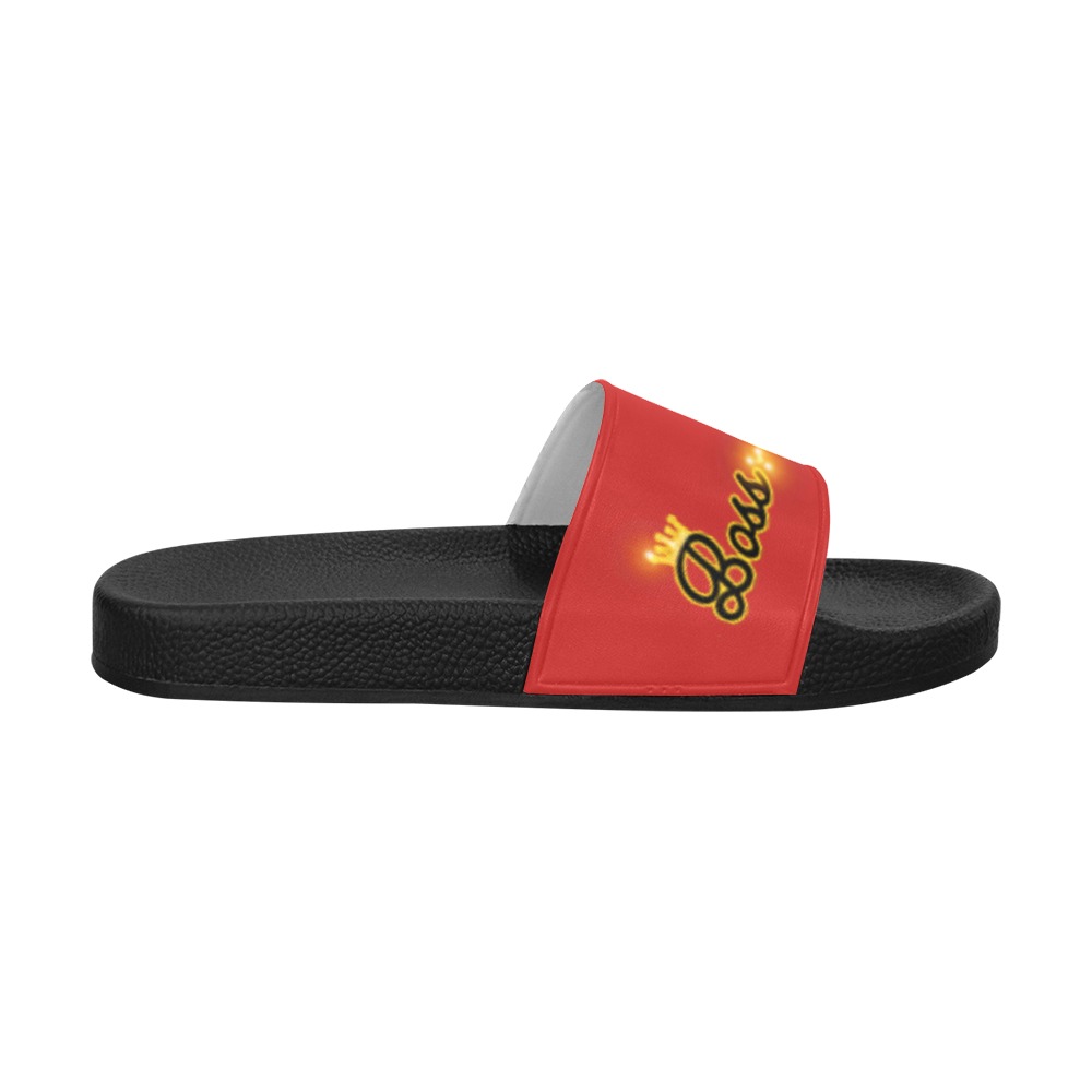 Boss Queen Drip Slides Red Women's Slide Sandals (Model 057)