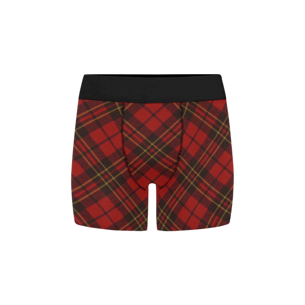 Red tartan plaid winter Christmas pattern holidays Men's All Over Print Boxer Briefs (Model L34)