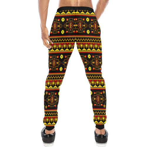 Aboriginal Ethnic Tribal Men's All Over Print Sweatpants (Model L11)