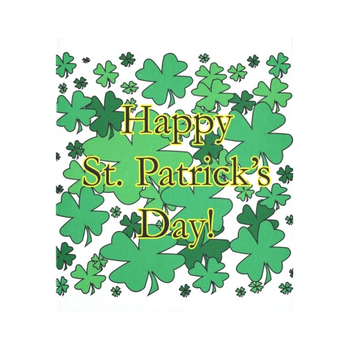 Happy St Patrick's Day Cotton Linen Wall Tapestry 51"x 60"