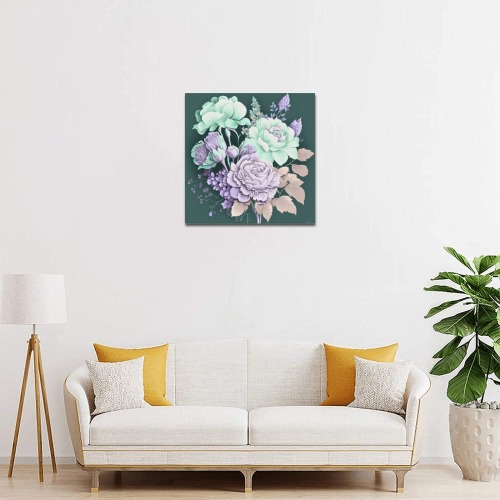 April Showers bring May Flowers Upgraded Canvas Print 16"x16"