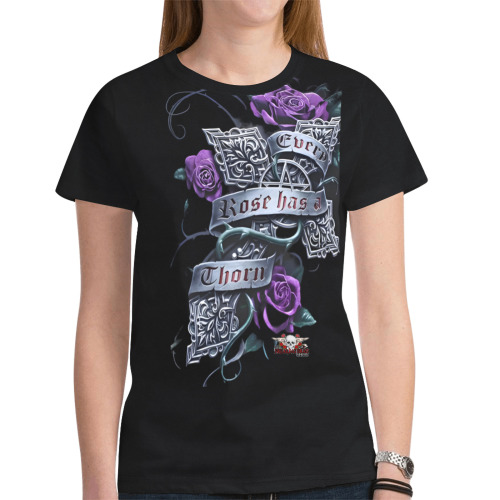 EVERY ROSE HAS A THORN New All Over Print T-shirt for Women (Model T45)