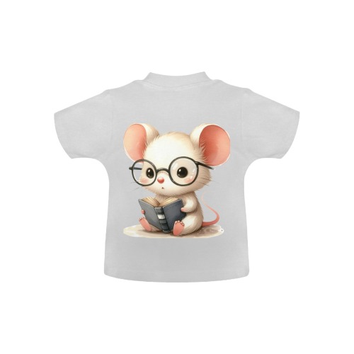 Animals Reading A Book 1 Baby Classic T-Shirt (Model T30)