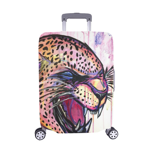 Leopard Scream Luggage Cover/Medium 22"-25"