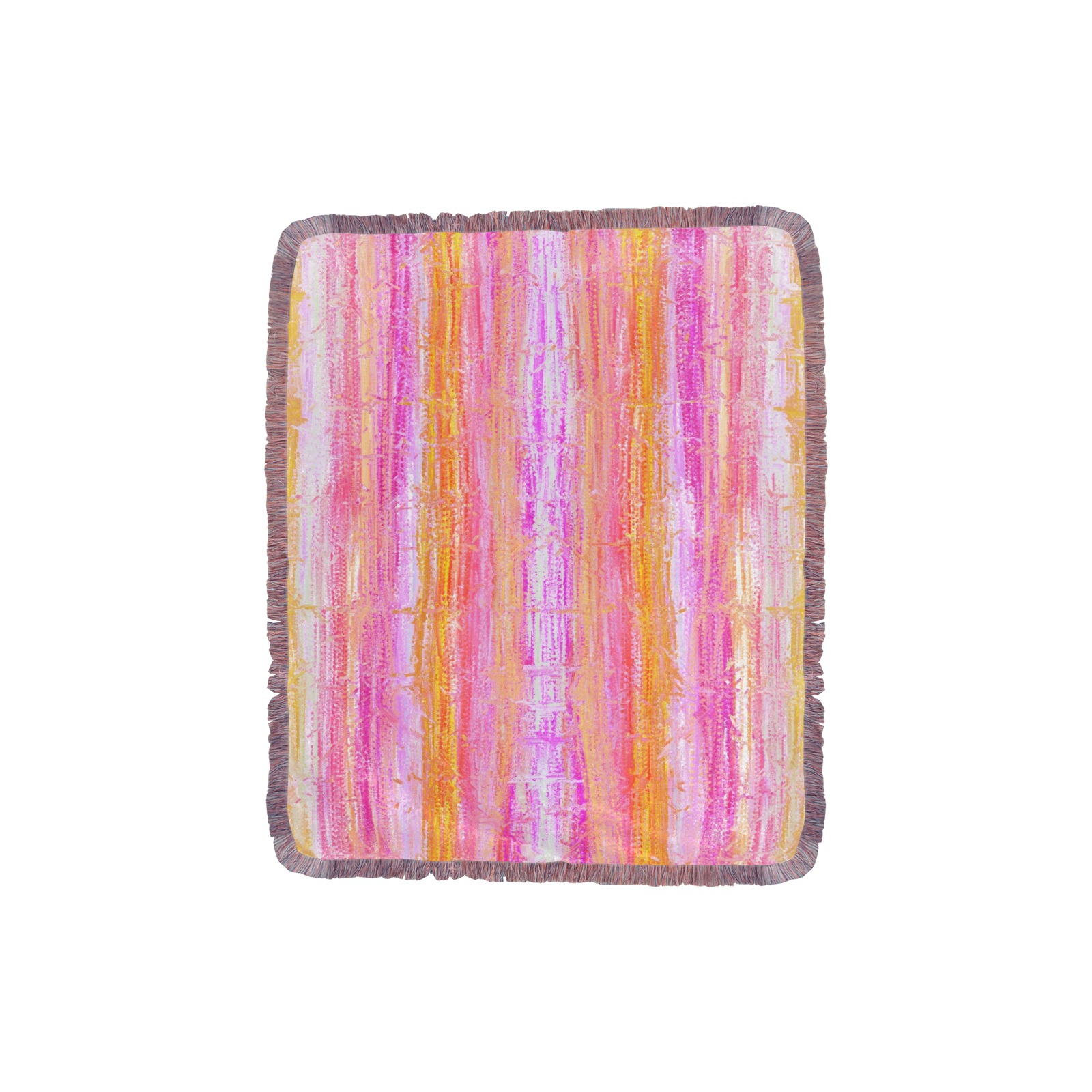 confetti 8 Ultra-Soft Fringe Blanket 30"x40" (Mixed Pink)