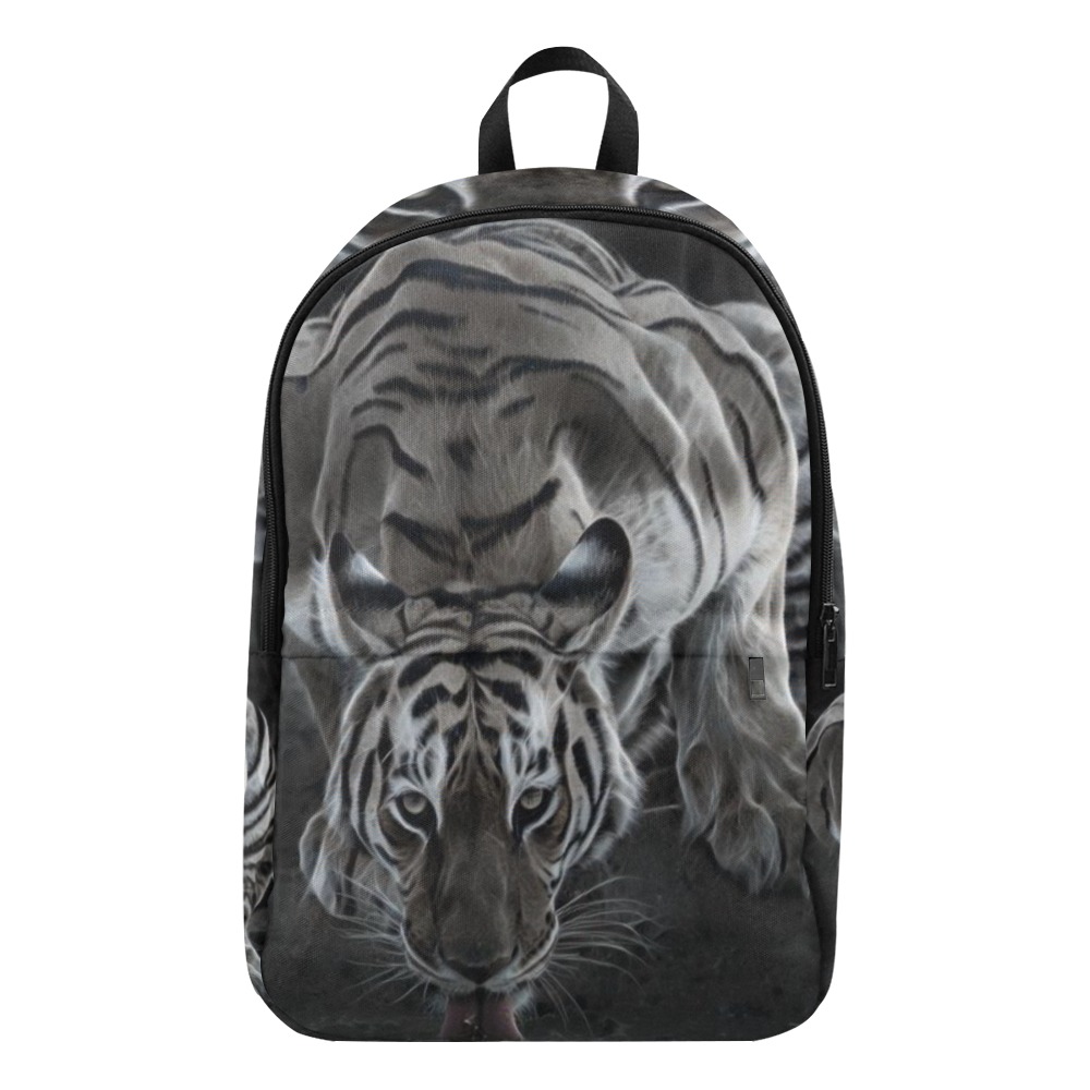 Tiger Ghostly Fabric Backpack for Adult (Model 1659)