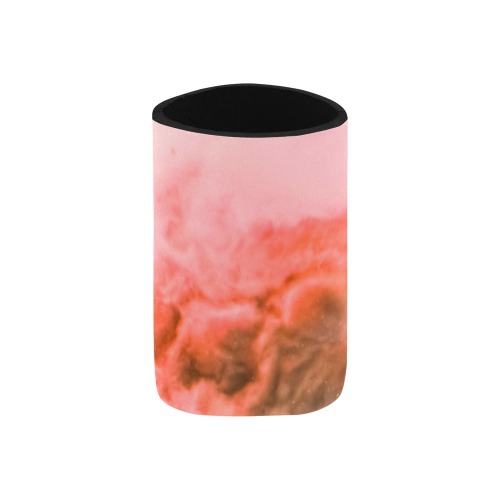 Pink marbled space 01 Neoprene Can Cooler 4" x 2.7" dia.