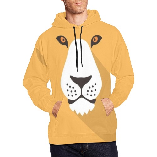 YellowLion All Over Print Hoodie for Men (USA Size) (Model H13)