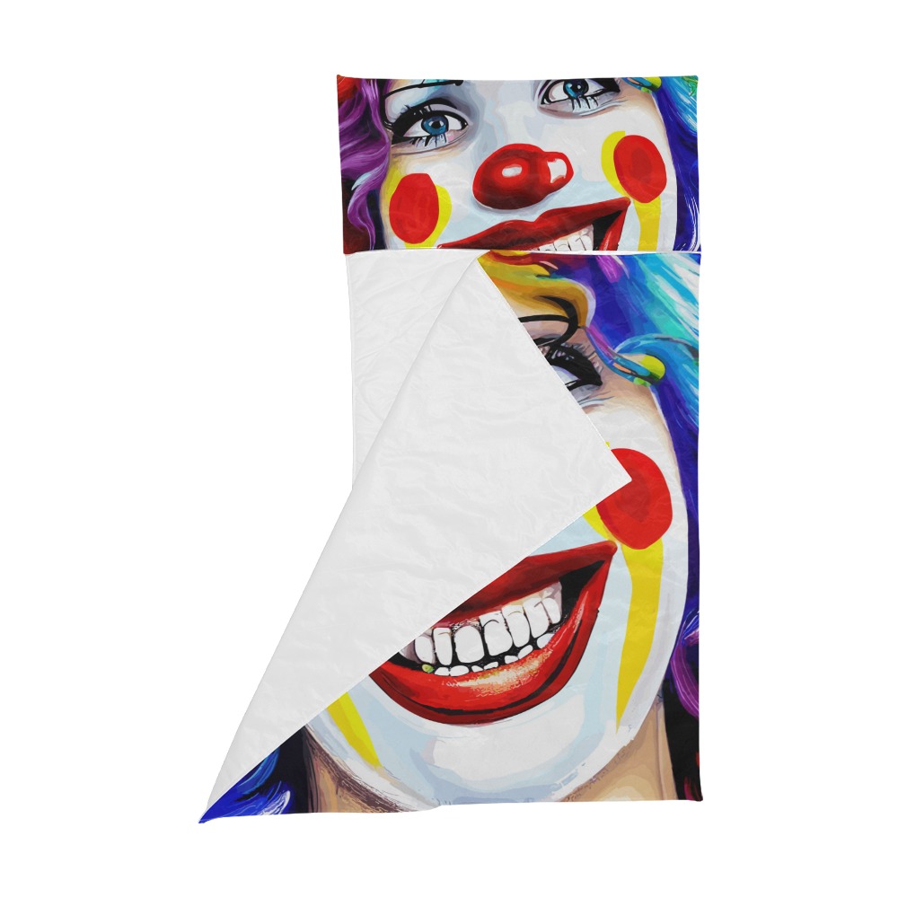 Adorable Smiling Clown Face Art Kids' Sleeping Bag
