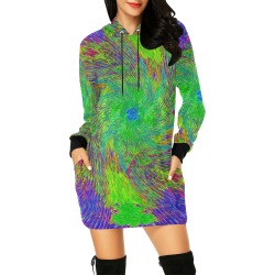 Colorful Venus All Over Print Hoodie Mini Dress (Model H27)