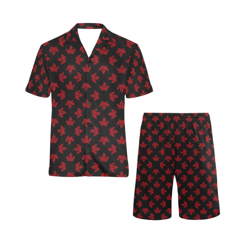 Cool Canada Pajama Sets Men's V-Neck Short Pajama Set