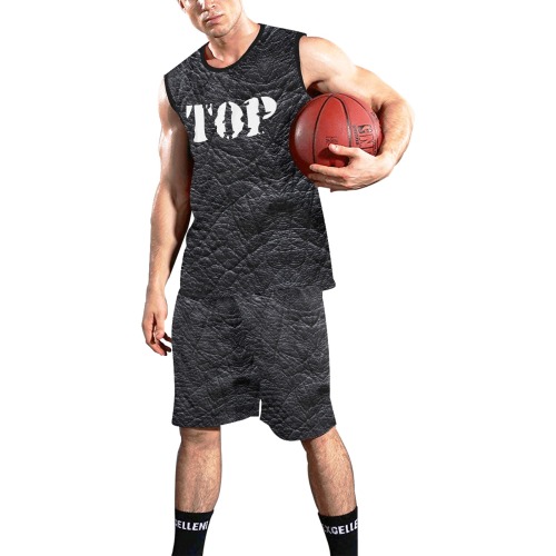 Leather Top Style by Fetishworld All Over Print Basketball Uniform