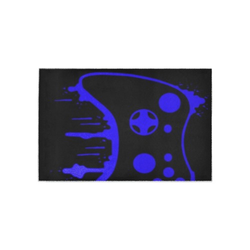 RALPH RORAFF Gamer Modern Blue Area Rug 5'x3'3''