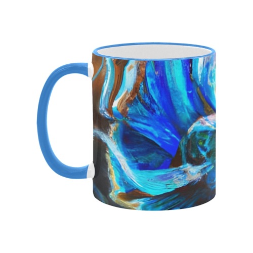 Painted Pisces Custom Edge Color Mug (11oz)