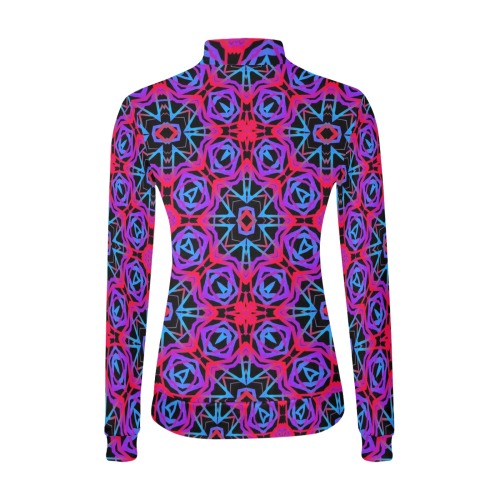 Fractoberry Fractal Pattern 000168WMNS Women's All Over Print Mock Neck Sweatshirt (Model H43)