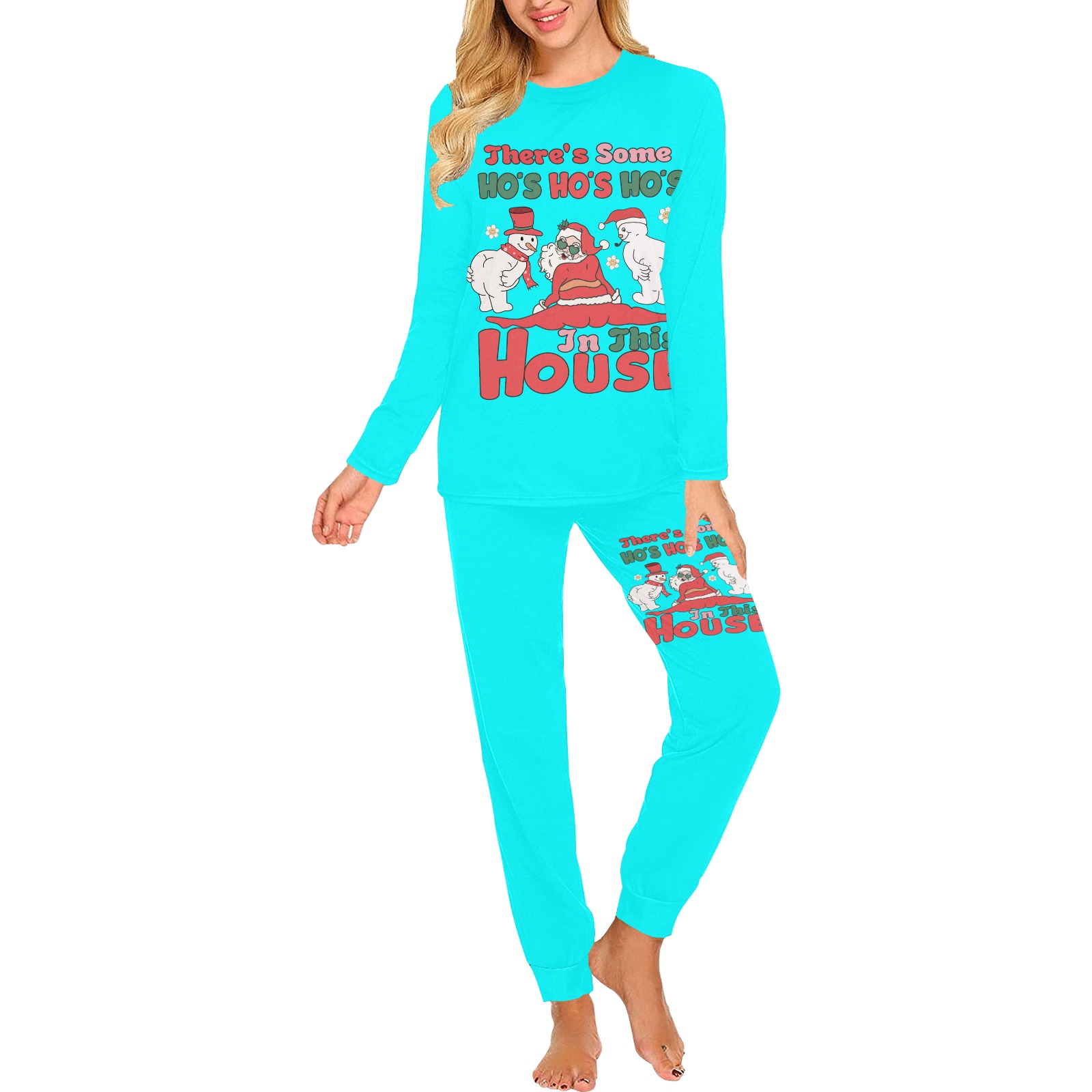 There's Some Ho's In This House Women's All Over Print Pajama Set