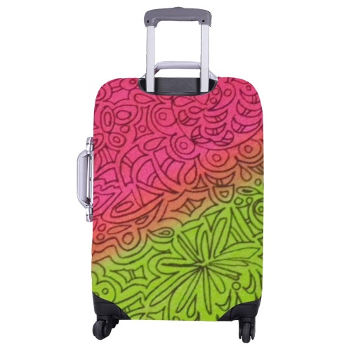 pink and green Luggage Cover/Large 26"-28"