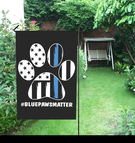 Blue Paws Matter Garden Flag 28''x40'' （Without Flagpole）