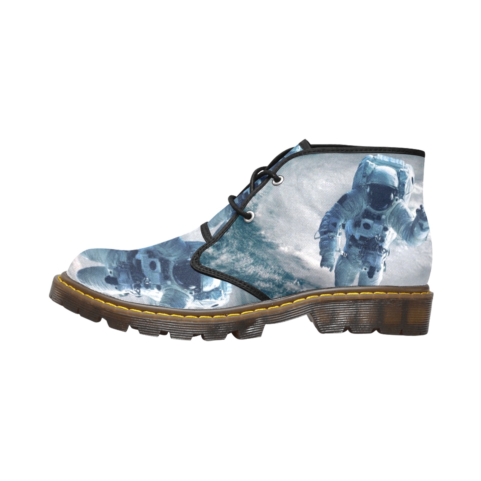 CLOUDS 5 ASTRONAUT Men's Canvas Chukka Boots (Model 2402-1)
