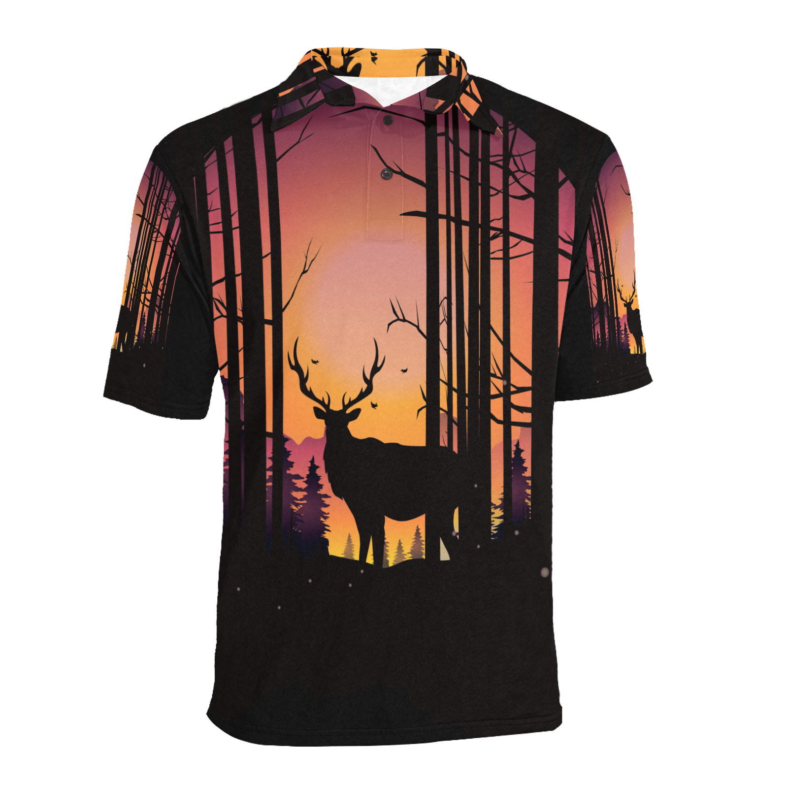 Elks Journey Men's All Over Print Polo Shirt (Model T55)