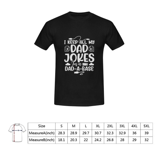Dad-a-Base dad Jokes Men's T-Shirt in USA Size (Front Printing Only)