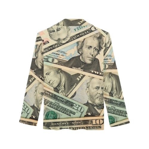 US PAPER CURRENCY Women's Long Sleeve Pajama Shirt