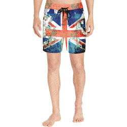 Extreme Grunge Union Jack Flag Men's Mid-Length Swim Shorts (Model L39)
