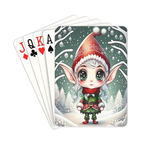 Christmas Elf Playing Cards 2.5"x3.5"