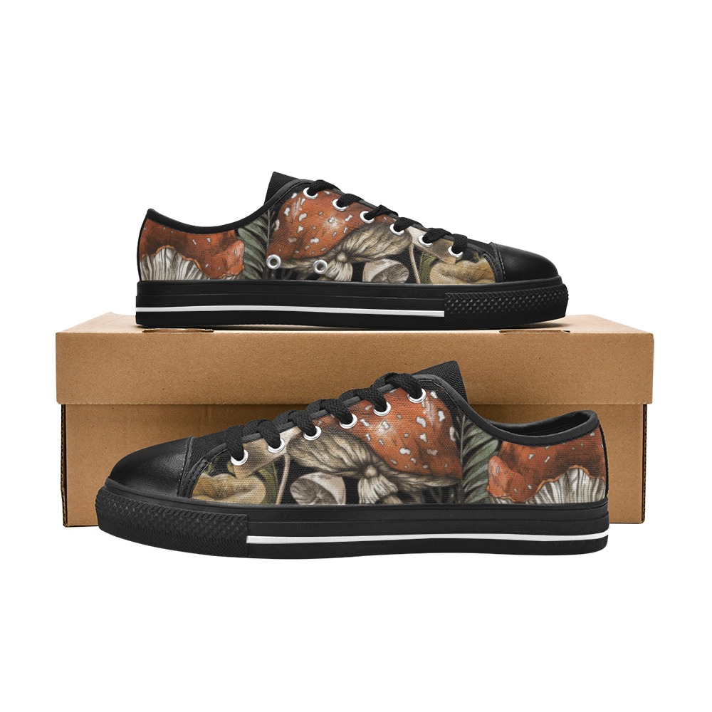 Witchy Wood Women's Classic Canvas Shoes (Model 018)