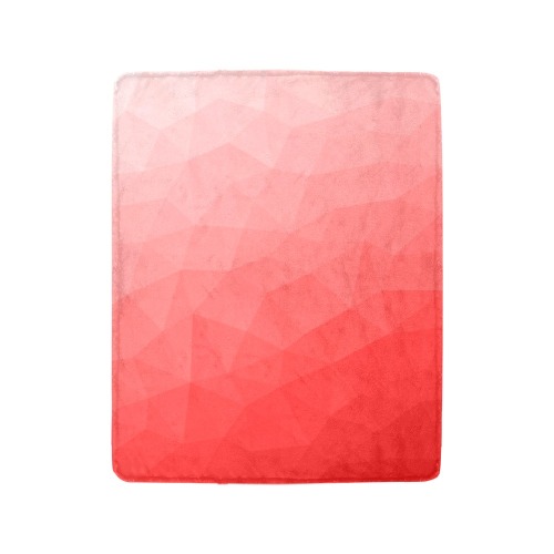 Red gradient geometric mesh pattern Ultra-Soft Micro Fleece Blanket 40"x50"