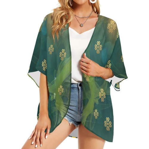 Kiku Women's Kimono Chiffon Cover Ups (Model H51)