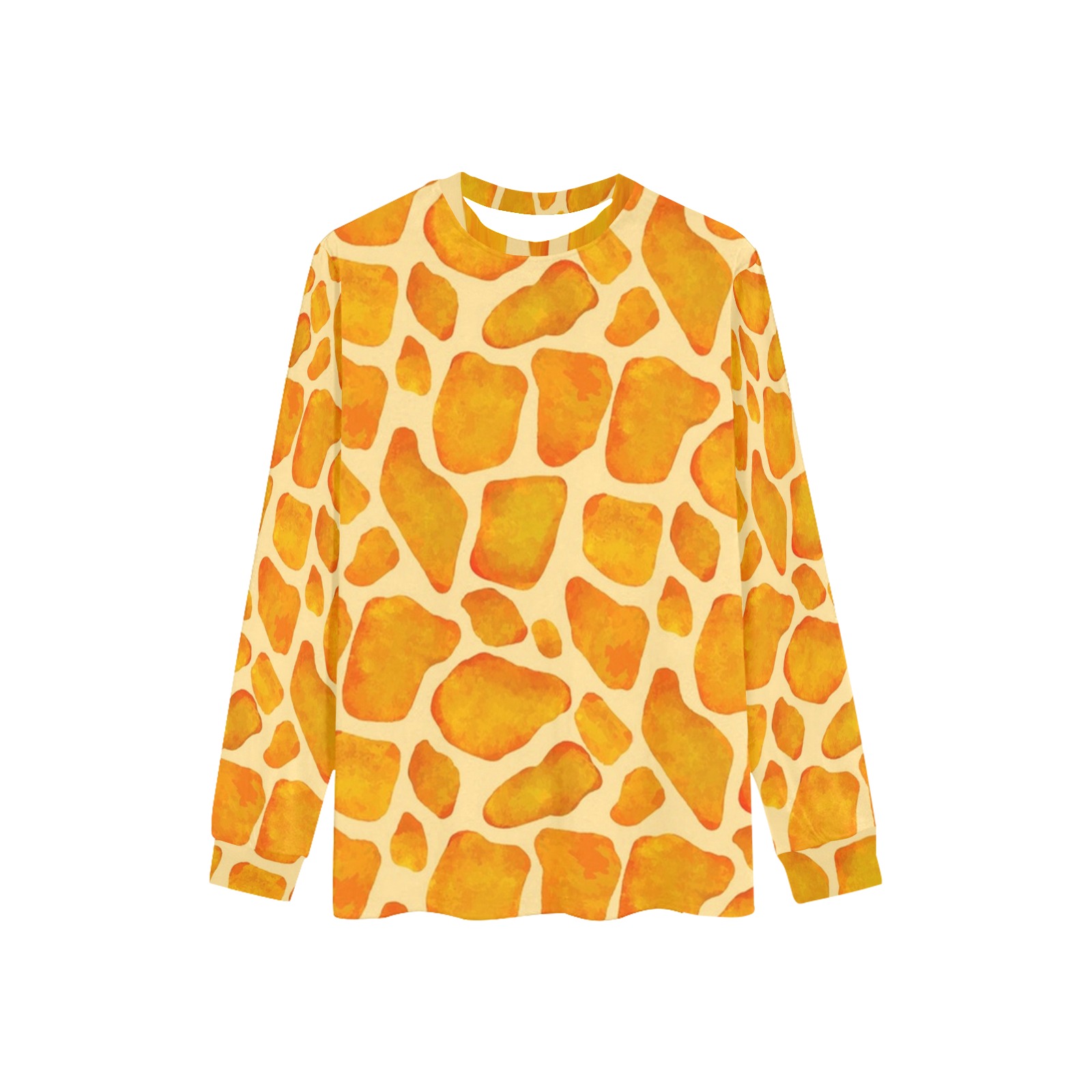 Giraffe Print Men's Pajama Top with Custom Cuff