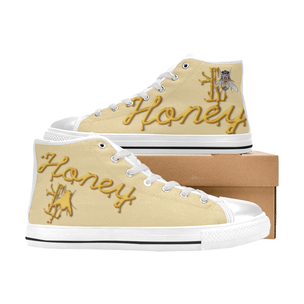 Honey Collectable Fly Women's Classic High Top Canvas Shoes (Model 017)