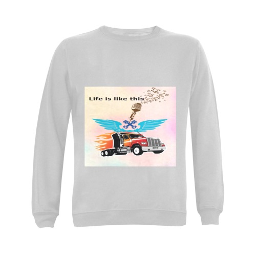 Life is Like Gildan Crewneck Sweatshirt(NEW) (Model H01)
