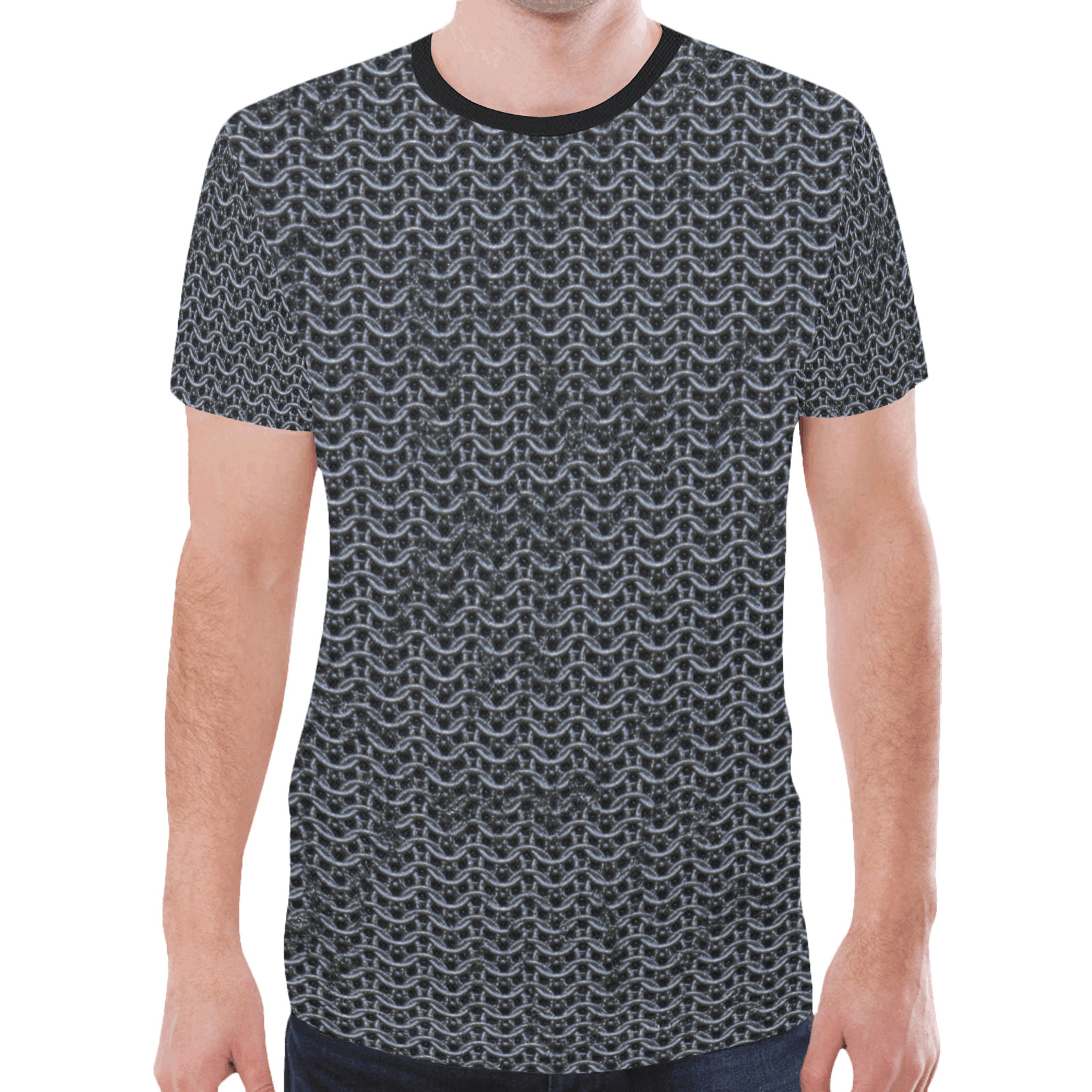 Chain Mail Medieval Armor New All Over Print T-shirt for Men (Model T45)