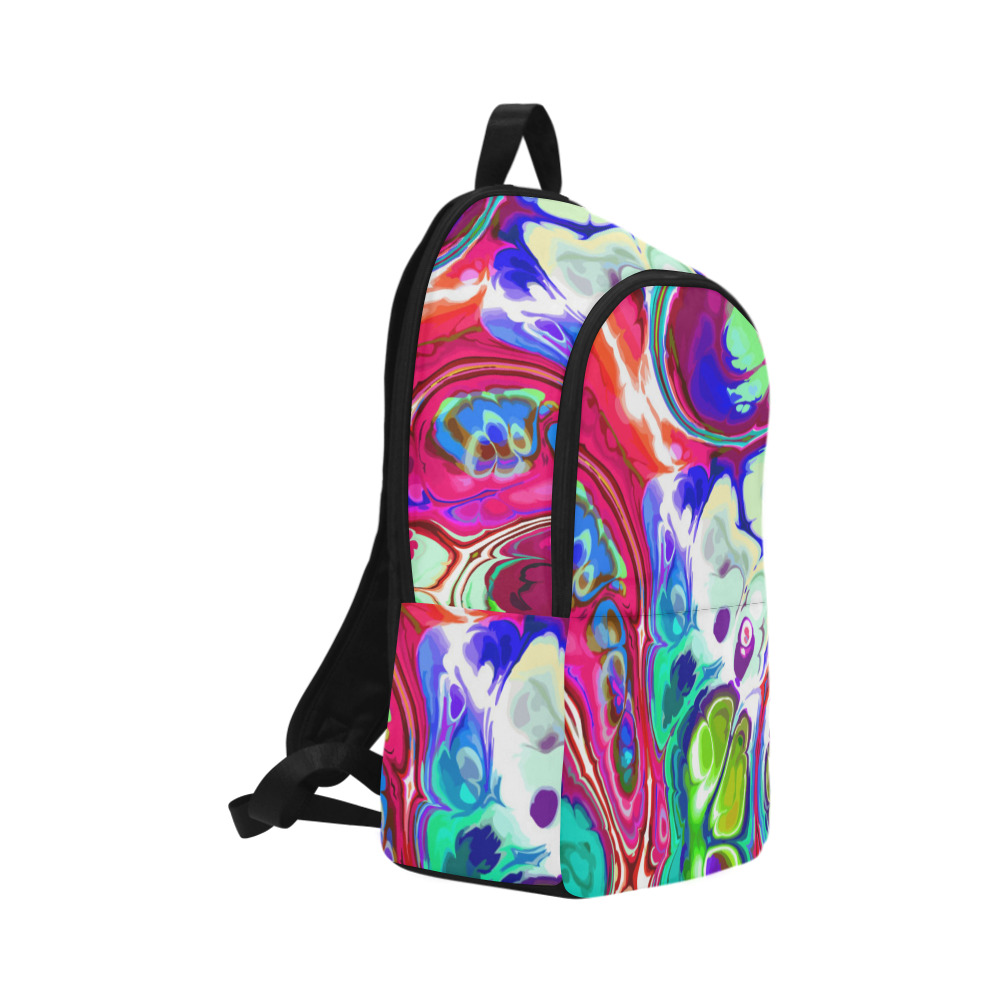 Abstract Liquid Marble Pouring Modern Art Texture Fabric Backpack for Adult (Model 1659)