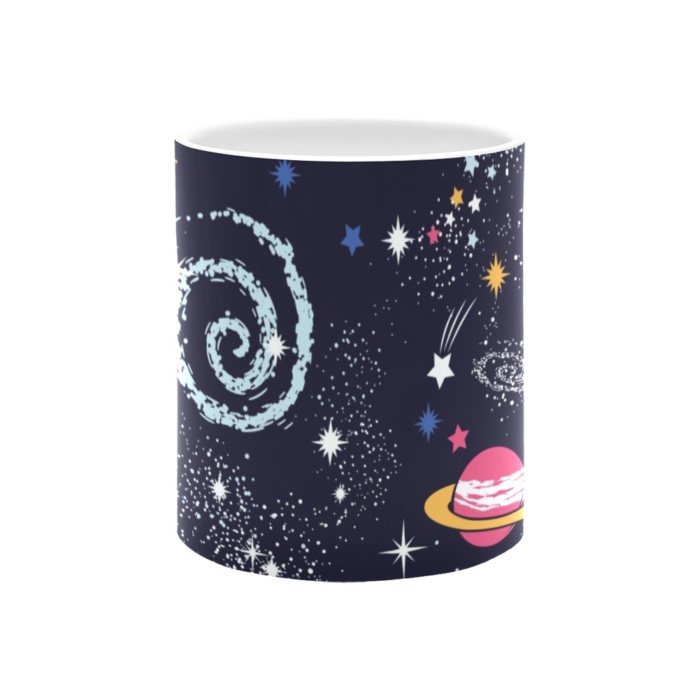 Galaxy Outer Space Mug White Mug(11OZ)