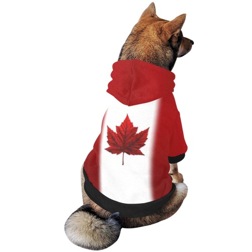 Canada Flag Dog Jackets Pet Dog Hoodie