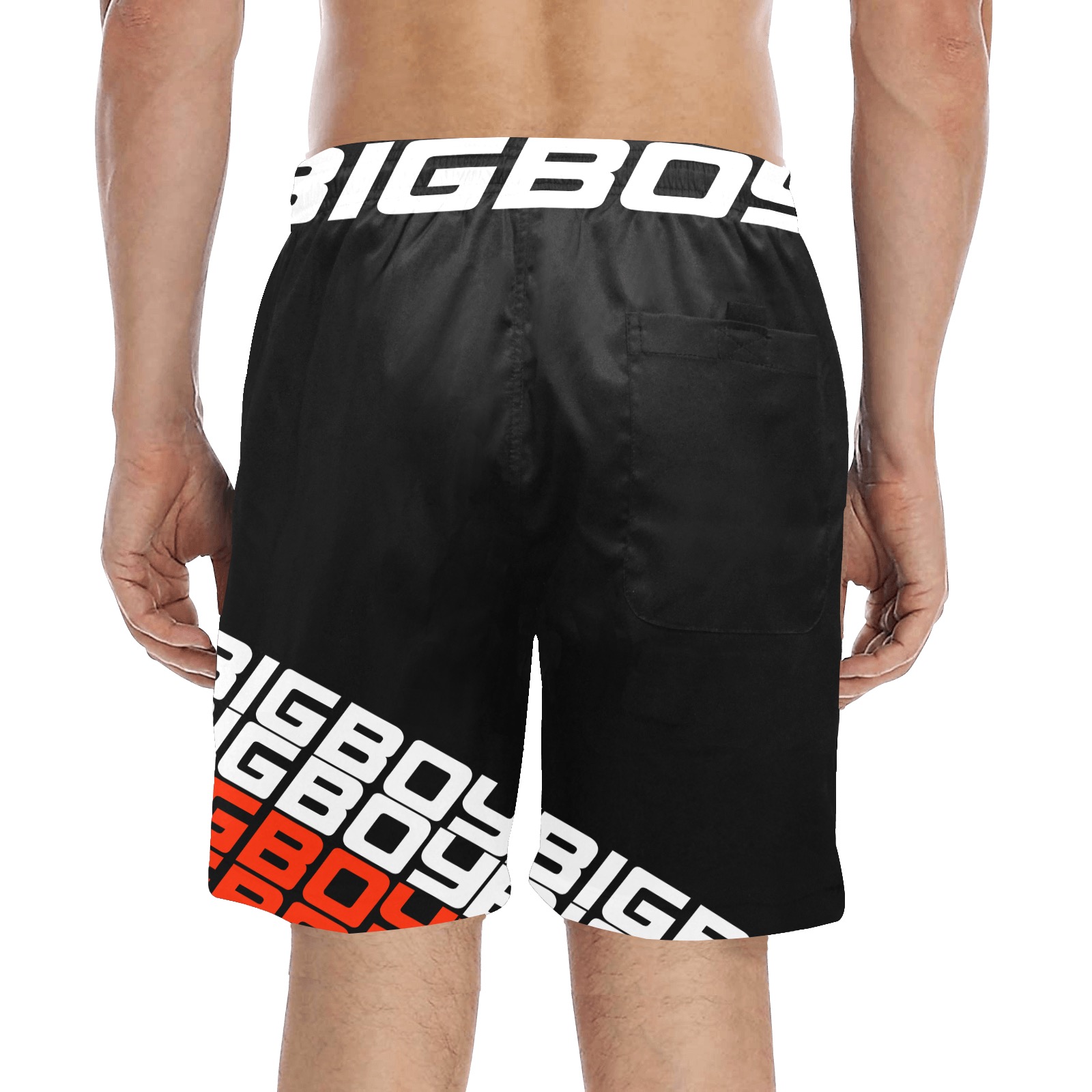 BXB BLK BLK SHORTS Men's Mid-Length Beach Shorts (Model L51)