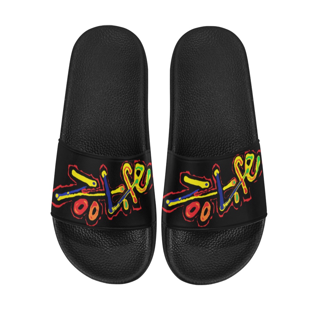 ZL.LOGO.BLK Women's Slide Sandals (Model 057)