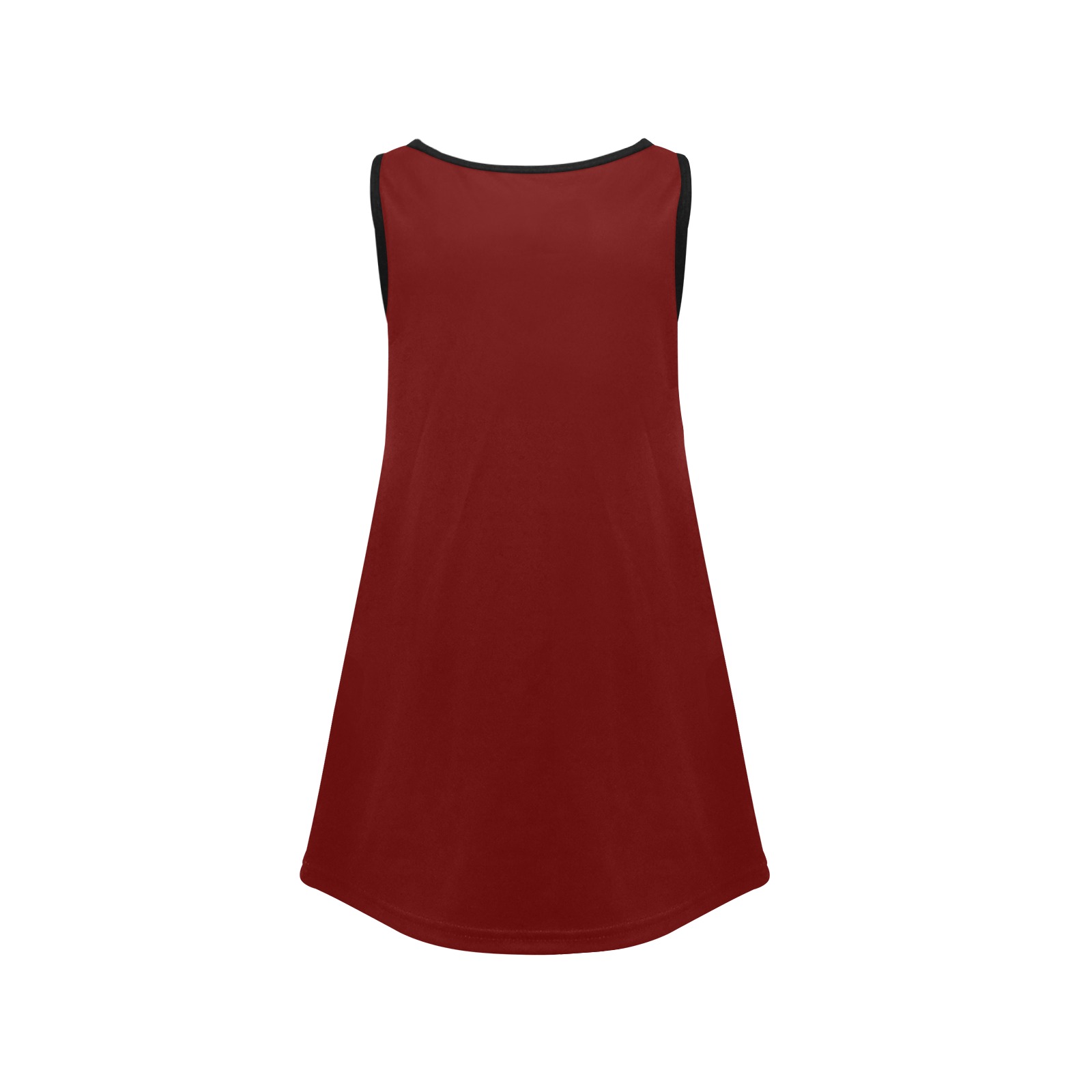 color blood red Girls' Sleeveless Dress (Model D58)