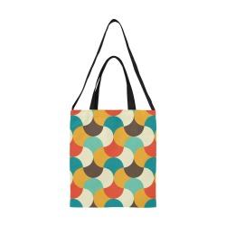 Retro Mod Mid Century Circles All Over Print Canvas Tote Bag/Medium (Model 1698)