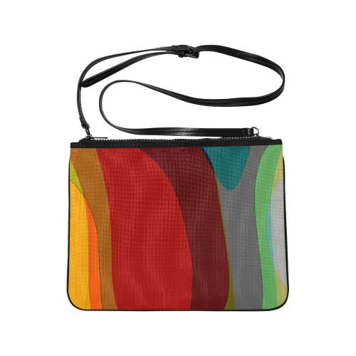 Colorful Abstract 118 Slim Clutch Bag (Model 1668)