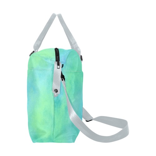 Misty Clouds Green Large Capacity Duffle Bag (Model 1715)