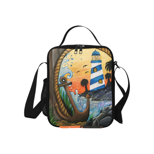 Lighthouse View All Over Print Crossbody Lunch Bag for Kids (Model 1722)
