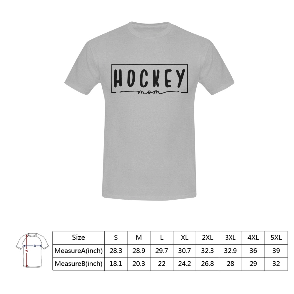 Hockey Mom-01 Men's T-Shirt in USA Size (Front Printing Only)