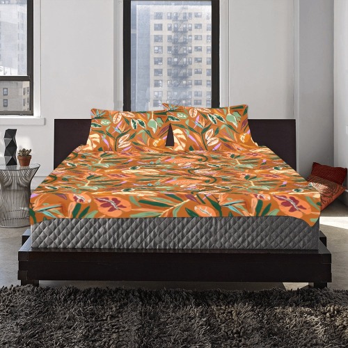 Sunset modern colorful jungle 34R 3-Piece Bedding Set