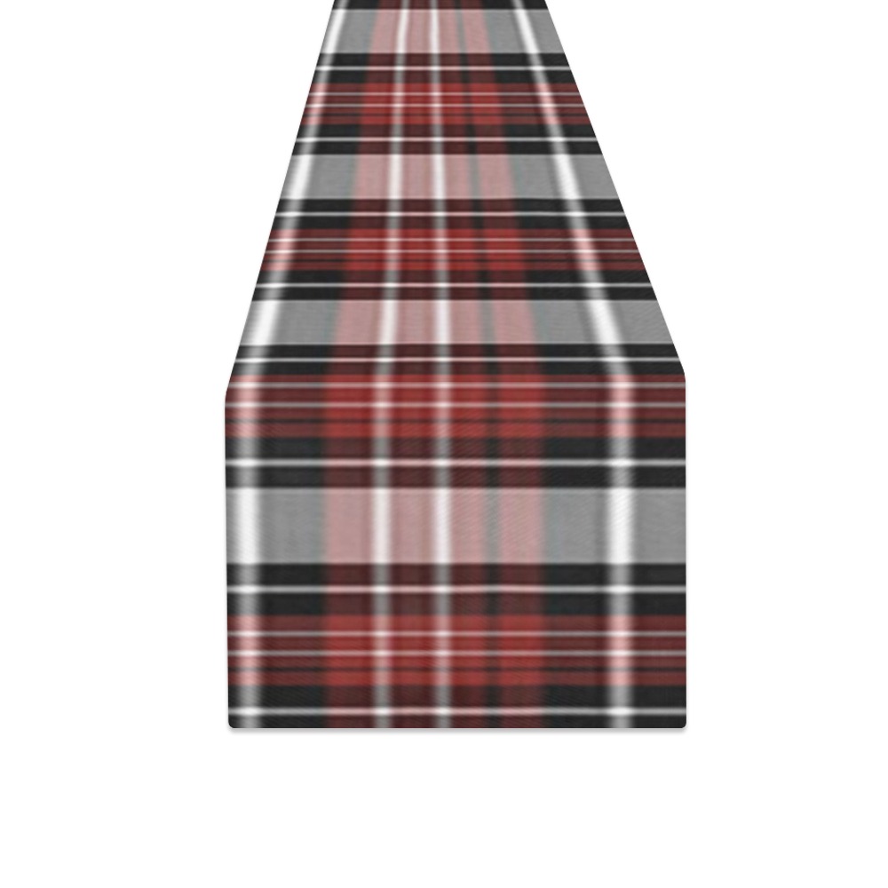 Red Black Plaid Table Runner 16x72 inch